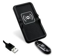 London Express Fast Wireless Charger Car Phone Holder Mount Non-Slip Pad Mat Compatible for iPhone 15 14 13 XS MAX XR Samsung Galaxy S24 Ultra S23 Plus S21 Dashboard HUD Pad Anti Skid Grip Mount