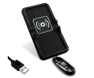 London Express Fast Wireless Charger Car Phone Holder Mount Non-Slip Pad Mat Compatible for iPhone 15 14 13 XS MAX XR Samsung Galaxy S24 Ultra S23 Plus S21 Dashboard HUD Pad Anti Skid Grip Mount