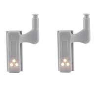 London Express LED Motion Sensor Cabinet Hinge Light, Warm/Cool White Universal Cabinet, Kitchen, Cupboard, Closet, Wardrobe, Living Room, Bedroom Battery Powered Night Lights 2 Pieces (Warm White)