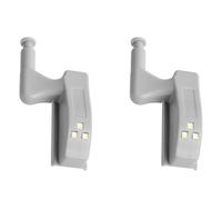 London Express LED Motion Sensor Cabinet Hinge Light, Warm/Cool White Universal Cabinet, Kitchen, Cupboard, Closet, Wardrobe, Living Room, Bedroom Battery Powered Night Lights 2 Pieces (Cool White)