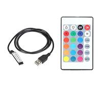 London Express LED Strip Light Controller 5V-24Keys 4 Pin USB IR RGB Strips Dimmable Colourful Wireless Controller Colour Changing TV RGB Backlight Remote for 5050 3528 RGB LED Light Strip