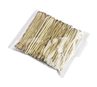 London Express Long Kirby Hair Pins - Black Brown Blond Waved Bobby Grips for Women, Durable Metal Hair Clips for All Hair Types, Secure Hold, Multi-use Styling Accessories 100 Pcs 7cm (Gold)