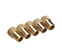 London Express® Presta to Schrader Brass Bike Valve Adaptor Adapter Converter with O-ring Seal Rubber inner ring for Bicycle Bike - Inflate Tire Using Standard Pump or Air Compressor ([Pack of 5])