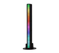 London Express RGB Voice-Activated Portable Rhythm Light, Rechargeable Sound Control Disco Light, Creative Music Level Indicator for Party Decoration Car Birthday Halloween Christmas Wedding (Black)