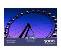London Eye 1000 Piece Paper Scenic Spot Puzzle Large Piece Elderly Logic Skill Mindfulness Meditation Gift for Senior Enthusiasts 52x38cm/1000pcs