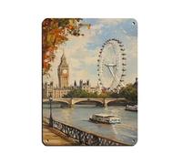 London Eye Tin Sign Vintage Metal Pub Club Cafe Bar Home Wall Art Decoration Poster Retro 12x16inch(30x40cm)