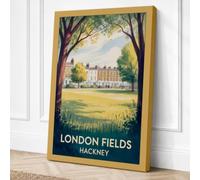 London Fields Estate Vintage Canvas Wall Art Print 24x16 Inch (61 x 41 cm)