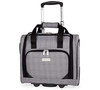 London Fog 15 Inch Cabin Suitcase on x2 Wheels - Approved for EasyJet, Jet2 & BA | Soft Shell Onboarder Luggage Fits Travel Cage Measuring 55x40x20cm | Newbury 2.1kg Carry-On Under Seat