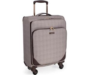 London Fog 20 Inch Suitcase on x4 Spinner Wheels - Small Cabin Carry On | Satra Tested Premium Designed Soft Shell Sided Luggage With Drag Handle Fits Travel Cage Sizer 58x36x22 | Camberley LFL003