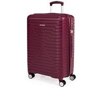 London Fog ABS Hard Shell 24 Inch Suitcase - Travel Luggage with 8 Spinner Wheels | TSA Security Locks | Pull, Drag Handle 3.6kg 64.7L LFL005 (Medium, Tuscan Red)