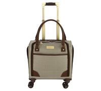 LONDON FOG Cambridge 15" 8-Wheel Under The Seat Bag, Olive Houndstooth, 15 inches
