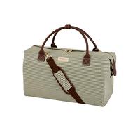 London Fog Cambridge Weekender Bag 20" Olive Houndstooth