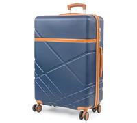 London Fog Eton Hard Shell Suitcase - TSA 8-Wheel Cabin & Hold Luggage (S/M/L) in Navy | Size: Medium London Fog Navy Medium