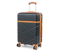 London Fog Eton Medium Black Hard Shell Suitcase - 8 Spinner Wheels And Tsa Lock