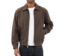 London Fog Men's Auburn Zip-Front Golf Jacket (Regular & Big-Tall Sizes) Cotton Lightweight, Dark Brown, 4XL