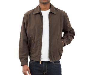 London Fog Men's Auburn Zip-Front Golf Jacket (Regular & Big-Tall Sizes) Cotton Lightweight, Dark Brown, XXL