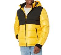 London Fog Men's Puffer Jacket Down Alternative Coat, Yellow, Medium