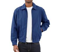 London Fog Men's Zip-Front Golf Cotton Lightweight Jacket, Pacific Blue, XL