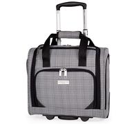 London Fog Newbury 15" Soft Shell Flight Bag Under Seat Cabin Case Luggage Wheels in Black | Size: XS London Fog Black XS