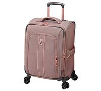 LONDON FOG Newcastle Softside Expandable Spinner Luggage, Rose Charcoal Herringbone, Checked-Large 28-Inch