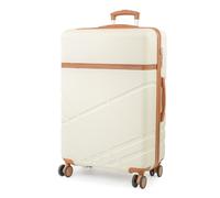 London Fog The Elegant Eton Hardshell Wheeled Matching Luggage Suitcase TSA Locks - Large - ABS - Cream