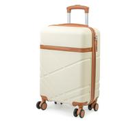 London Fog Eton Hardshell Suitcase Wheeled Matching Luggage Small Cream