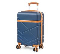 London Fog The Elegant Eton Hardshell Wheeled Matching Luggage Suitcase TSA Locks - Small - ABS - Navy
