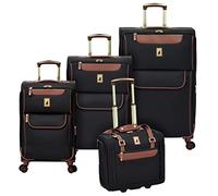 LONDON FOG Westminster 4 Piece Set, Black, Black, (Pack of 4), Westminster 4 Piece Set