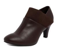 LONDON FOG Womens Bobbie Heel Ankle Booties, Brown Smooth, 8 UK