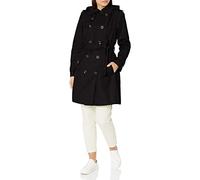 London Fog Women's Double breasted trench coat, black, S