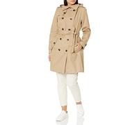 London Fog Women's Double Breasted Trenchcoat, Br Khaki, Medium