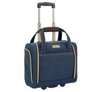 London Fog Yorkshire II 15" 2 Wheel Under the Seat Bag, Navy Herringbone | Herringbone