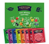 London Fruit & Herb Company Fruit Tea Selection Box and Gift Set. 80 Delicous Assorted Fruit Tea Bags, Always Naturally Caffeine-Free (8 Flavours, 80 Bags)