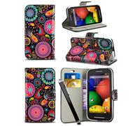 London Gadget Store Phone Case Compatible with Huawei Y5 II / Y5II / Y5 (2nd Gen) 2016 - Fashionable Attractive Printed Wallet Case Cover Design with Stand & Large STYLUS Pen - Jellyfish