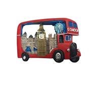 London Gift /Souvenir Fridge Magnet - Red Bus Collage
