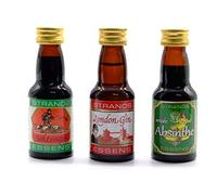 London Gin + Jaktsnaps + Absinthe Flavouring Set 3x25ml - Alcohol-Free Essence for Homemade Vodka, Bitters and Herbal Cocktails