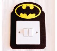 London Golden Swan 3D Superheroes Light Switch Wall Stickers, Batman, Marvel Avengers, Iron Man, Captain of America, Hulk, Thor, Felt! Kids Boys Girls Room Nursery (Batman)