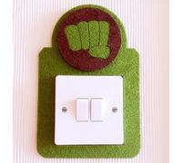 London Golden Swan 3D Superheroes Light Switch Wall Stickers, Marvel Avengers, Iron Man, Captain of America, Hulk, Thor, Batman, Felt! Kids Boys Girls Room Nursery (Hulk)