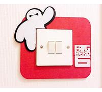 London Golden Swan Super Cute 3D Big Hero 6 Baymax Robot Light Switch Wall Sticker Cover, Unique On Amazon, Kids children Boy Girl Room Decor, Must Have For Any Baymax Robot Lover!