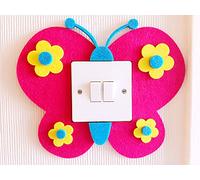 London Golden Swan Super Cute 3D Butterfly Light Switch Wall Stickers, Unique On Amazon! Kids Children Boys Girls Room Nursery Decor In 2 To 3 Working Days! (Hot Pink)