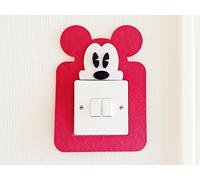 London Golden Swan Super Cute 3D Mickey Mouse Light Switch Wall Stickers, Classic Black & Red Unique On Amazon! Kids Children Boys Girls Room Nursery Decor In 2 To 3 Working Days! (Red)