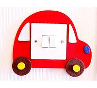London Golden Swan Super cute 3D toy car light switch sticker, premium quality thick felt material, vivid bright colour! Boys girls children nursery bedroom decor