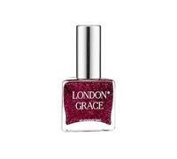 London Grace Glitter Nail Polish | Ruby 12ml | Ruby Red | Long Lasting Vegan & Vibrant Glitter Finish | Quick Dry, Chip-Resistant, & No Nasties Formula