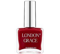 London Grace Nail Polish | Charlie 12ml | Deep Red Long Lasting Vegan Eco-conscious Varnish | Quick Dry, Chip-Resistant, & No Nasties Formula