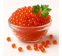 London Grocery Wild Alaskan Pink Salmon Caviar 100g - Premium Wild Salmon Fish Eggs | Gourmet Salmon Roe Rich in Omega-3 - Natural Pink Salmon Caviar | Sustainable Seafood Delicacy
