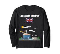 London Heathrow airport LHR airport nerd London souvenir Long Sleeve T-Shirt
