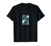 London Heathrow (LHR) Vintage Bag Tag T-Shirt - Slim Fit T-Shirt