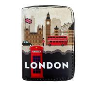 London Icons Big Ben Union Jack Phone Box Red Bus Small Purse Wallet