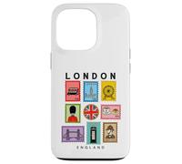 London Icons Collage British Culture Art Stamps Souvenir Case for iPhone 13 Pro