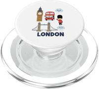 London Icons Cute Characters Travel Souvenir PopSockets PopGrip for MagSafe